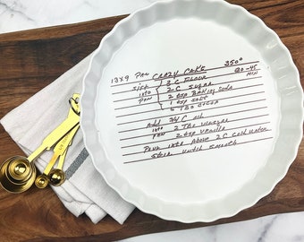 Your actual handwriting engraved onto a ceramic plate.  Perfect heirloom gift for mother day