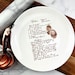 Handmade Round Ceramic Dinner Plate with Personalized Recipe - Unique Keepsake Gift for Mother Daughter or Wedding - Custom Kitchen Pottery 