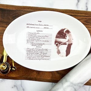 Recipe/Note Handwritten Personalized Plate