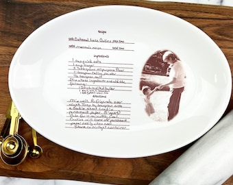Recipe/Note Handwritten Personalized Plate