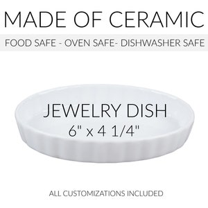 Personalized wedding shower gift engraved with invitation custom jewelry dish for your bridal shower image 2