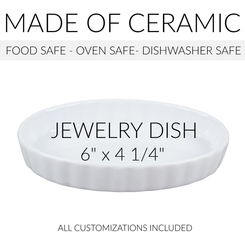 Personalized wedding shower gift engraved with invitation custom jewelry dish for your bridal shower image 2