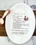 recipe plate, handwriting display, recipe display, kitchen decor, foodie gift, memorial gift, handwriting transfer, phpottery, bridal gift 