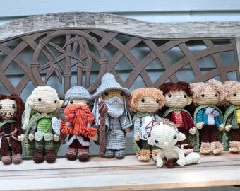 Personnages du Seigneur des anneaux au crochet