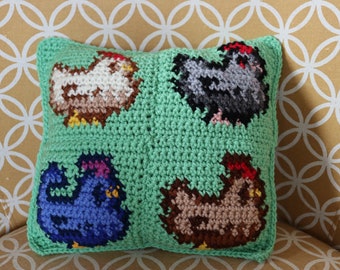 Crochet Stardew Valley Chicken Pillow