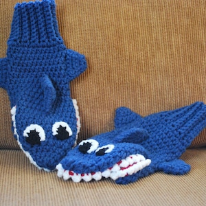 PDF PATTERN Crochet Shark Mittens