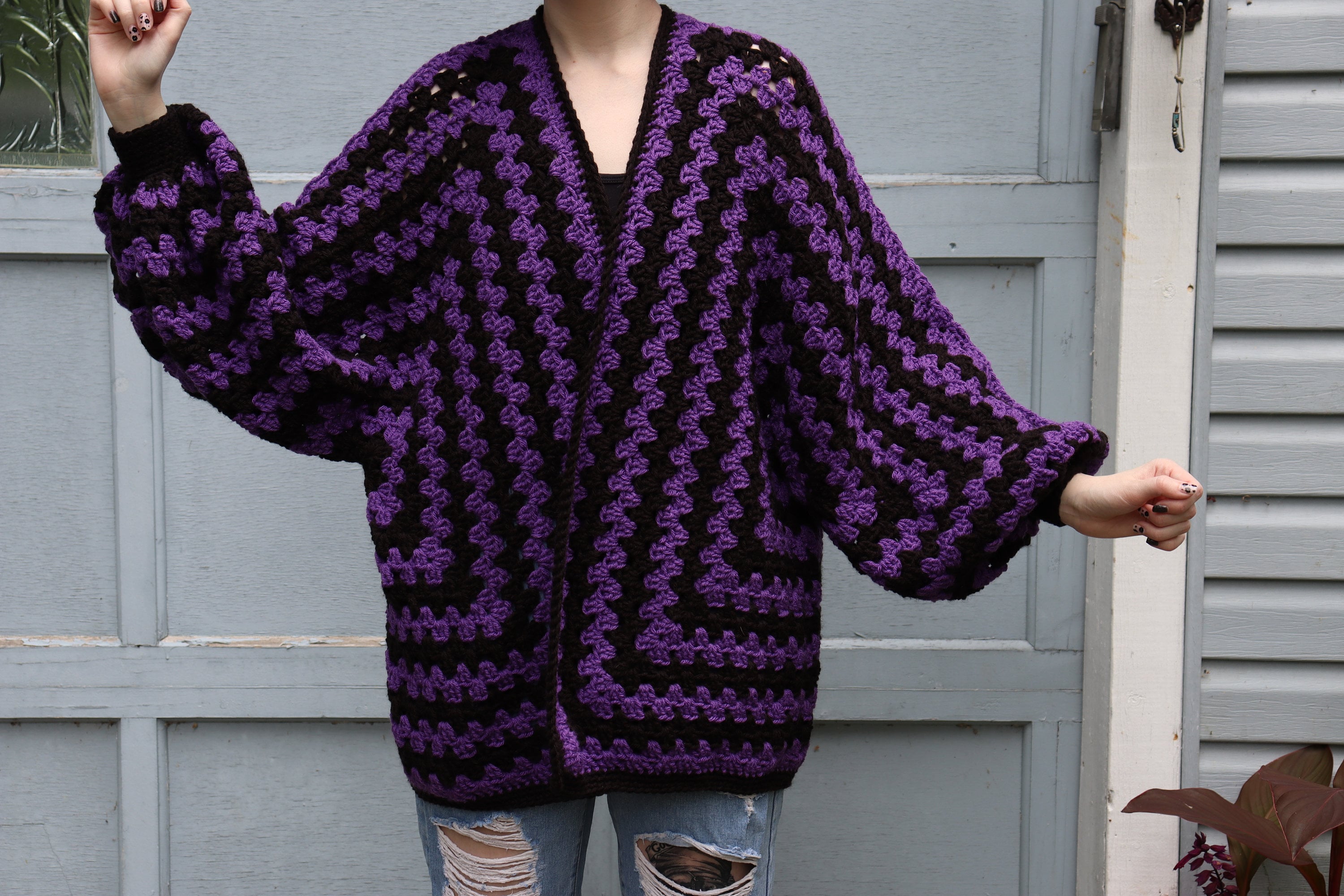 【新品未使用】ロージーモンスター　viola crochet cardigan Crochet Nevermore Cardigan - Etsy