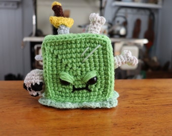 Cube gélatineux au crochet