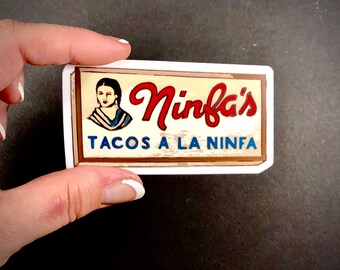 PEGATINA DE VINILO - Letrero Vintage de Ninfa - Houston, Texas