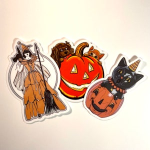 VINYL STICKER SET - Vintage Halloween Sticker Bundle