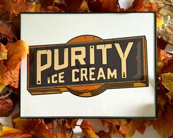 IMPRESIÓN - Letrero de helado de pureza