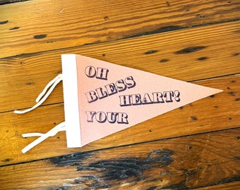 BANDERÍN DE FIELTRO - Bendice tu corazón