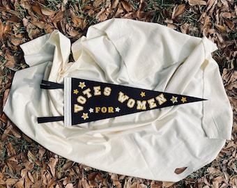 BANDERÍN DE FIELTRO DE LANA - Banderín de lana de inspiración vintage Votes for Women