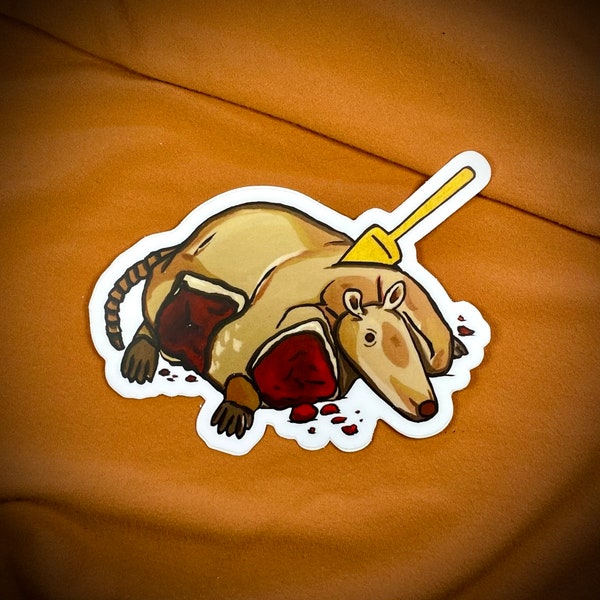 VINYL STICKER - Bleedin' Armadillo