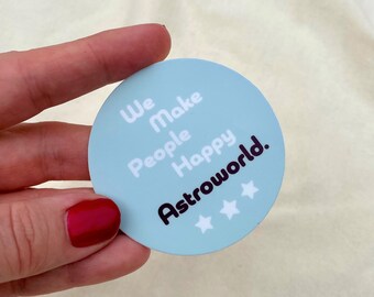 PEGATINA DE VINILO - Astroworld Vintage - Pegatina We Make People Happy - recreación