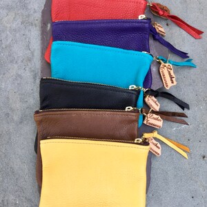 Leather Deerskin Zipper Pouch