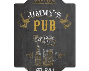 Personalized Pub Sign The Perfect Man Cave Gift Idea,  Father's Day Gift