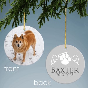 Personalized Pet Memorial Photo Ornament