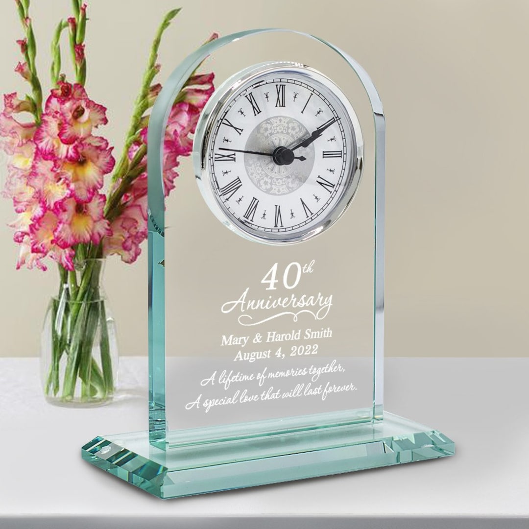 40th wedding anniversary clock | Beachweddingtips.com