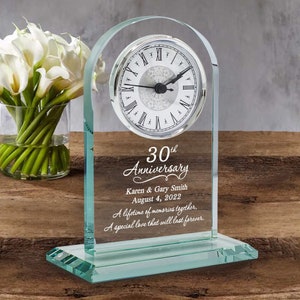 Wedding Anniversary Clock, Personalized Anniversary Gift, Wedding Gift for  Bride, Anniversary Gift for Wife, 1st Anniversary Gifts for Wife 