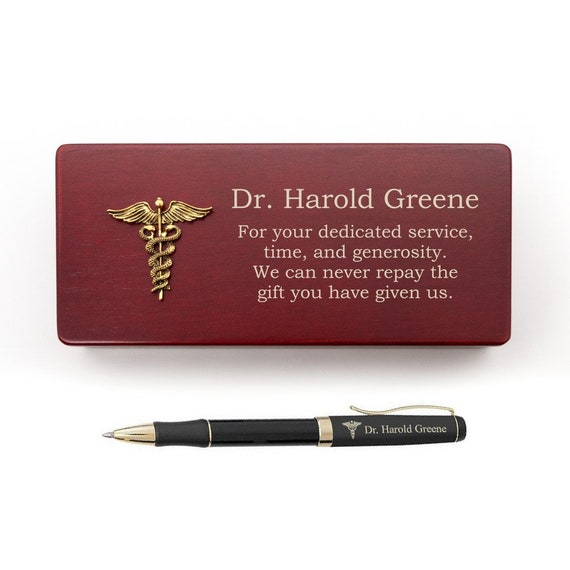 Personalized Pen for Doctors in a Personalized Pen Case Box With