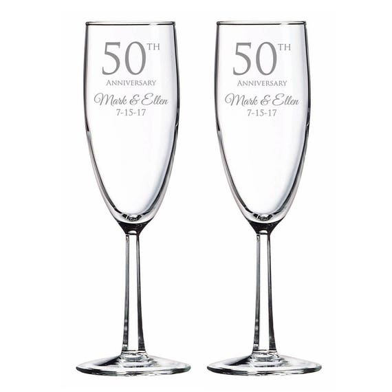 Engraved 50th Wedding Anniversary Champagne Toasting Flutes Etsy Engraved 50th Wedding Anniversary Champagne Toasting Flutes Etsy
