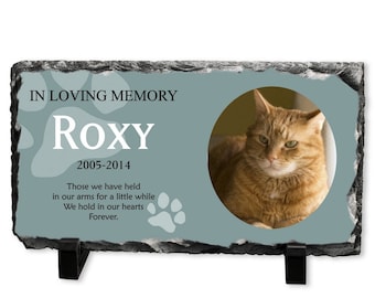 Personalized Cat Photo Memorial Stone Plaque