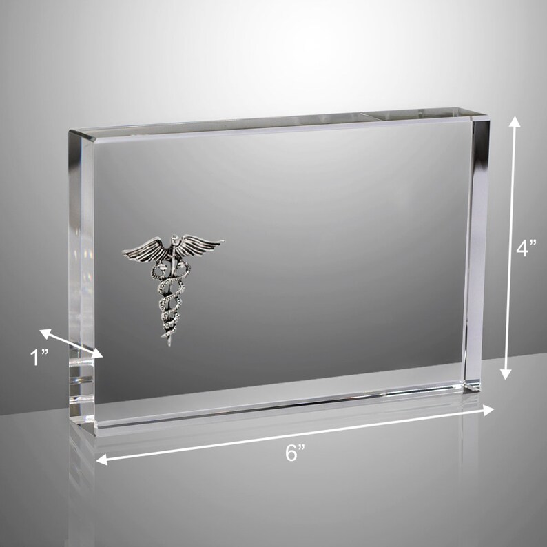 Doctors Day Personalized Crystal Engraved Plaque With Silver Etsy