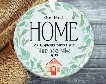 Our First Home Christmas Ornament, Couples Gift, Housewarming Gift, Our New Home, Personalized Family Ornament, New Home Gift, Family Gift