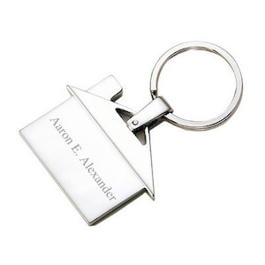 Engraved House Keychain