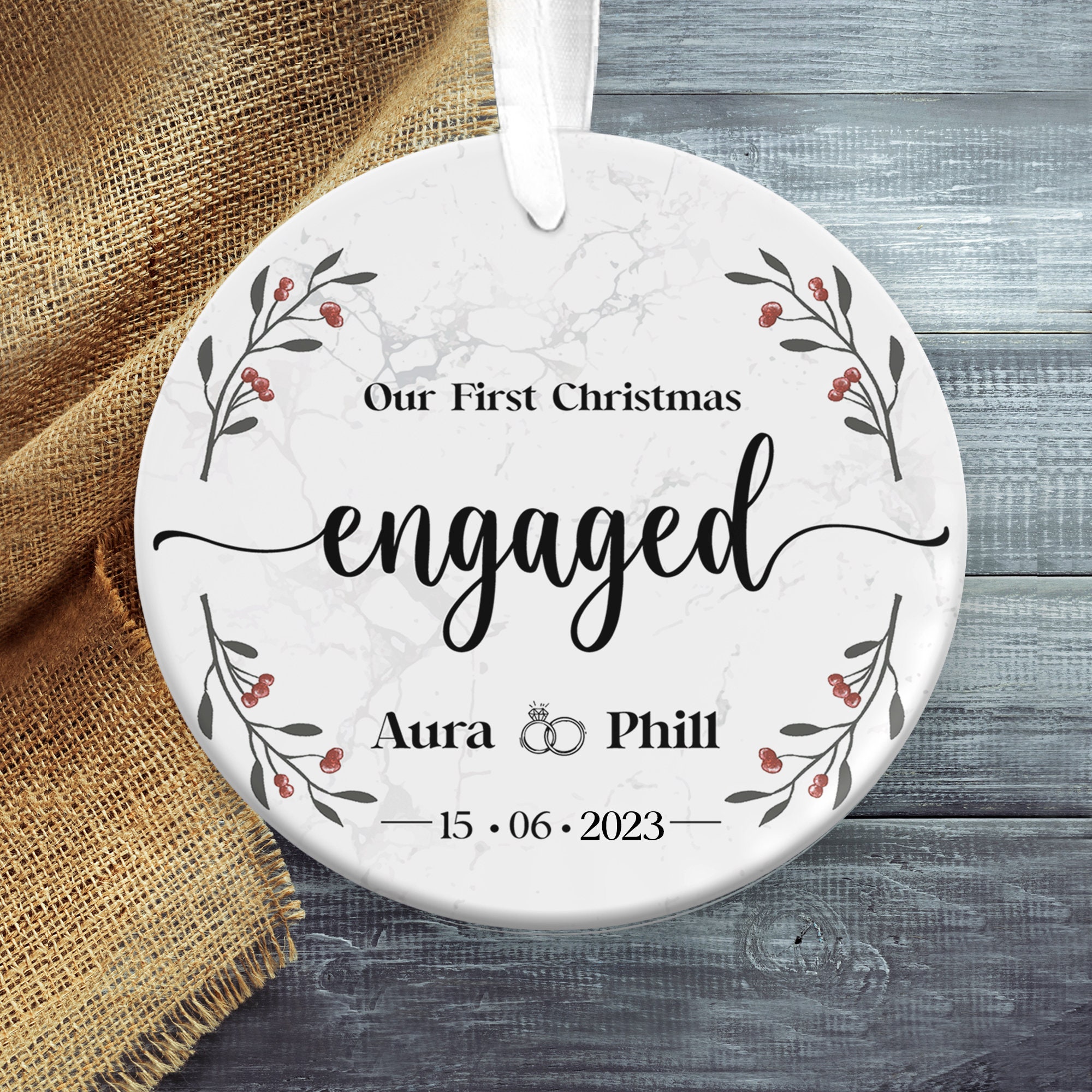 Our first Christmas Engaged ornament