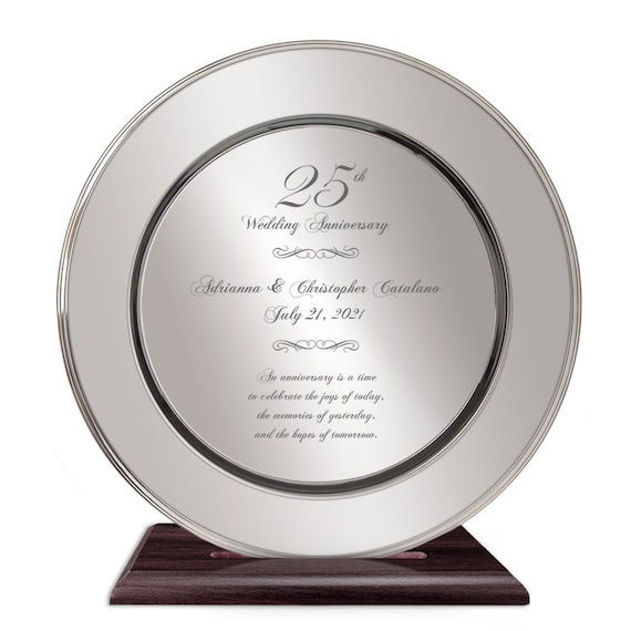 Engraved silver plate discount