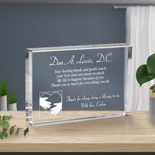 Personalized Doctor Thank You Crystal Engraved Plaque With Etsy