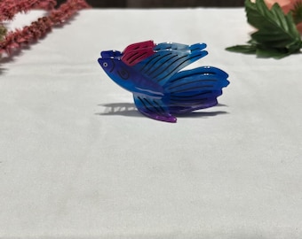 Pinza para el cabello con forma de pez betta / Accesorio para el cabello con temática marina