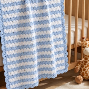Textured Iris Stitch Crochet Baby Blanket Pattern, Crochet Pattern (Digital PDF)