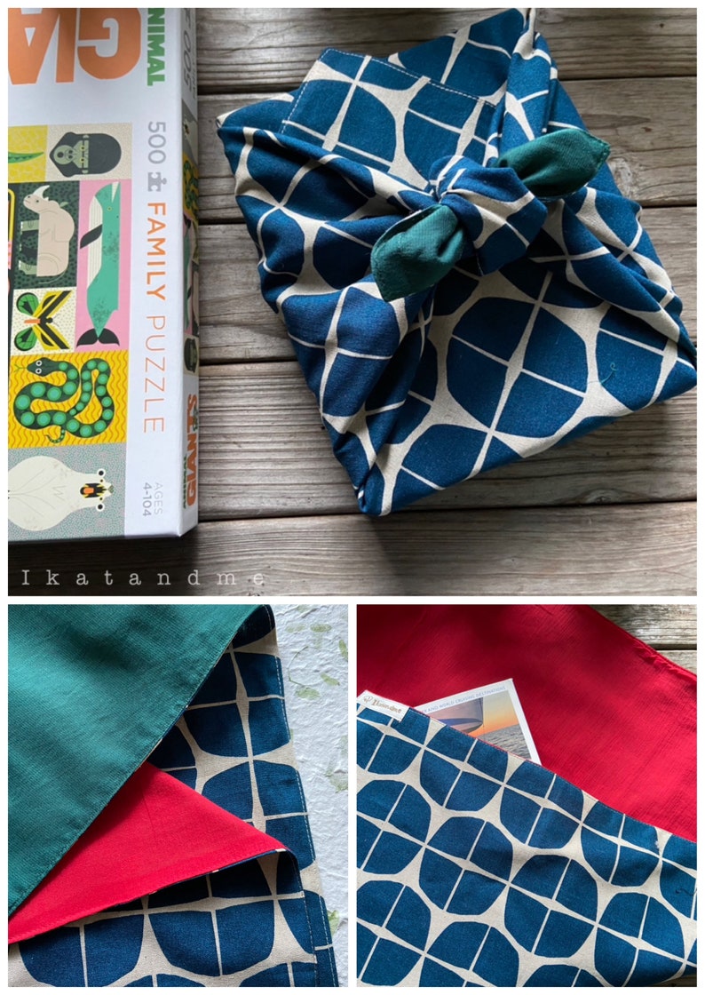 Furoshiki Cloth Gift Wrapping / Multi-purpose Clothreversible Reusable ...