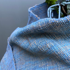 All natural handspun handwoven cotton shawl : organic indigo and wild Sappan wood