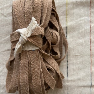 All natural color dyed cotton ribbon : 1 cm width
