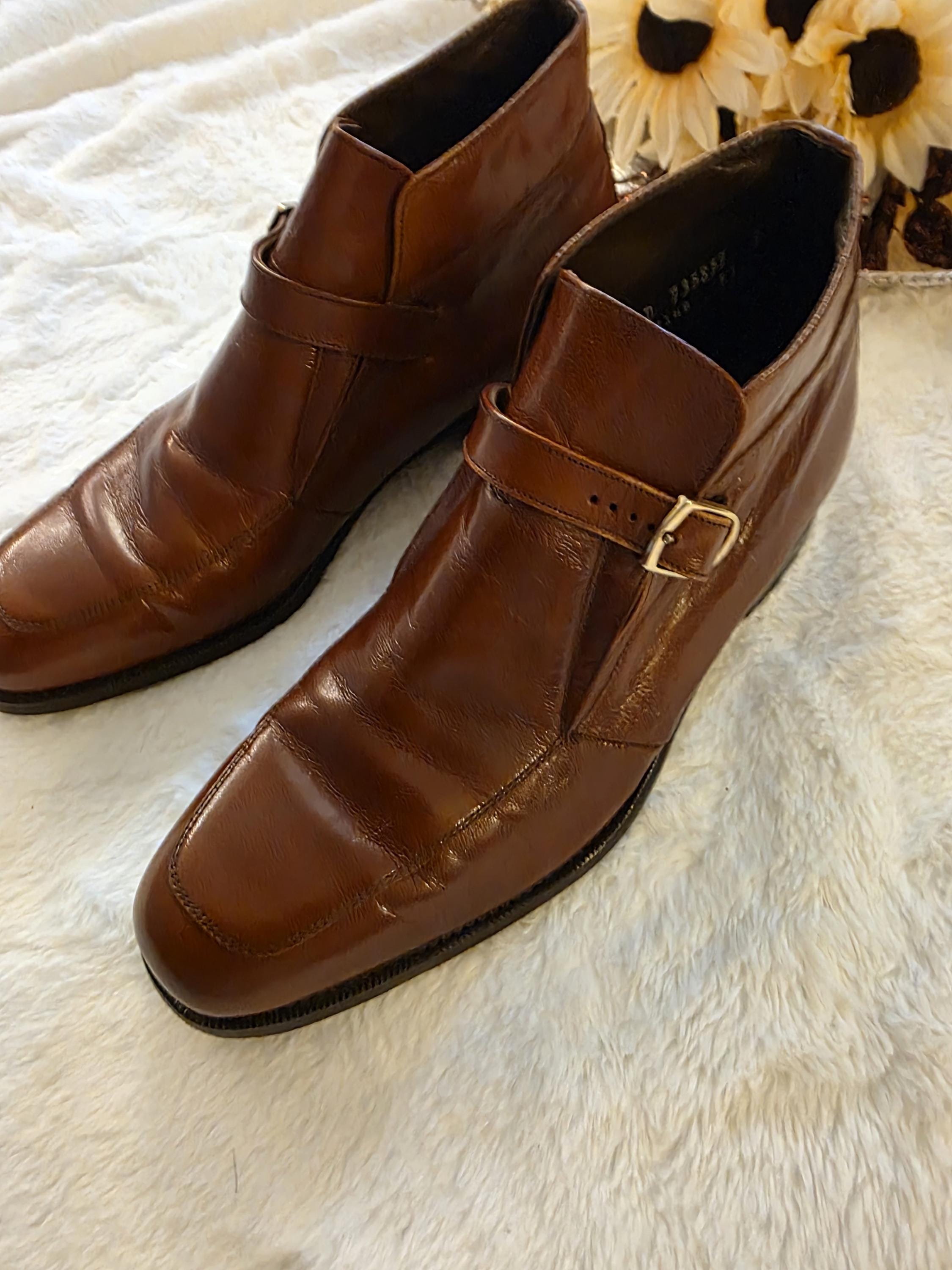 Men Vintage Square Toe Shoe - Etsy