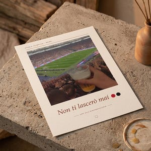 AC Milan Poster | Away Supporters at Stadio Olimpico Rome | Forza Milan Wall Art | Football Fan Gift | Fine Art Giclée Print image 6