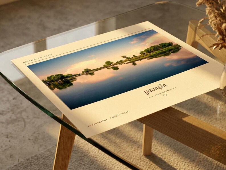 Framed Kayseri Landscape Photography Print | Soysallı Nature Park Wall Art | Turkey Lake Poster | Fine Art Giclée Print imagen 2