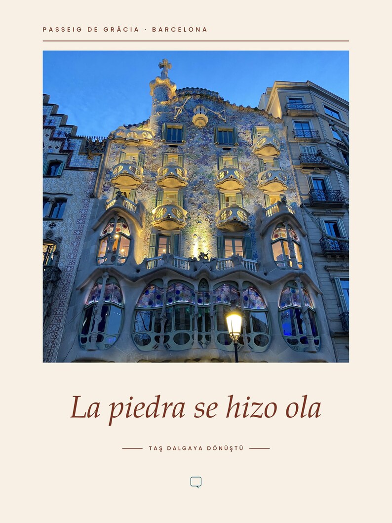 Impresión fotográfica de Casa Batlló / Barcelona España Arte mural / Cartel de viaje de Gaudí / Impresión Giclée de bellas artes sin enmarcar imagen 1