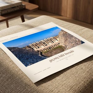 Hierapolis Photography Print | Pamukkale Turkey Ancient Ruins Wall Art | Roman Theatre Poster | Unframed Fine Art Giclée Print image 4