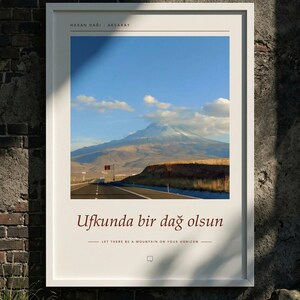Framed Mount Hasan Photography Print | Turkey Landscape Wall Art | Aksaray Fine Art Poster | Nature Giclée Print 画像 7