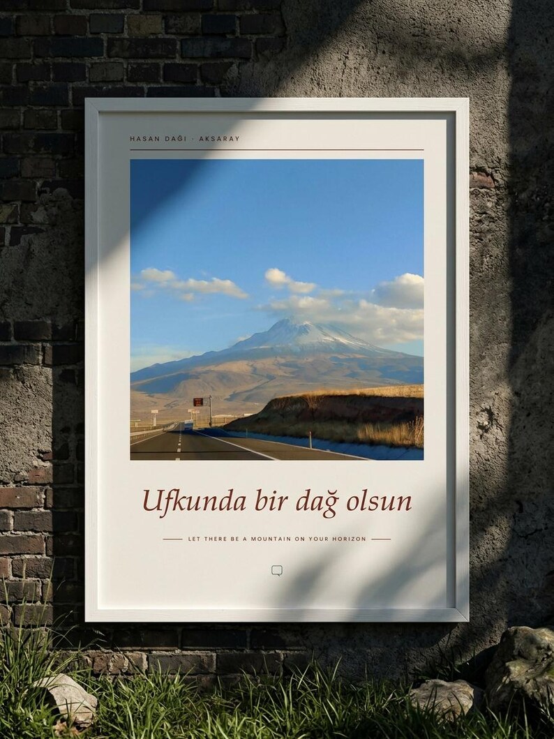Framed Mount Hasan Photography Print | Turkey Landscape Wall Art | Aksaray Fine Art Poster | Nature Giclée Print 画像 7