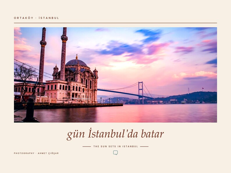 Istanbul Sunset Photography Print | Ortaköy Bosphorus Wall Art | Turkey Travel Poster | Unframed Fine Art Giclée Print bild 2