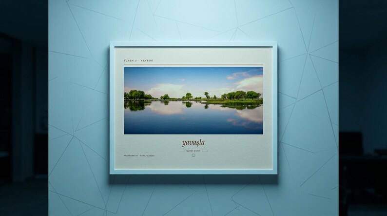 Framed Kayseri Landscape Photography Print | Soysallı Nature Park Wall Art | Turkey Lake Poster | Fine Art Giclée Print imagen 1