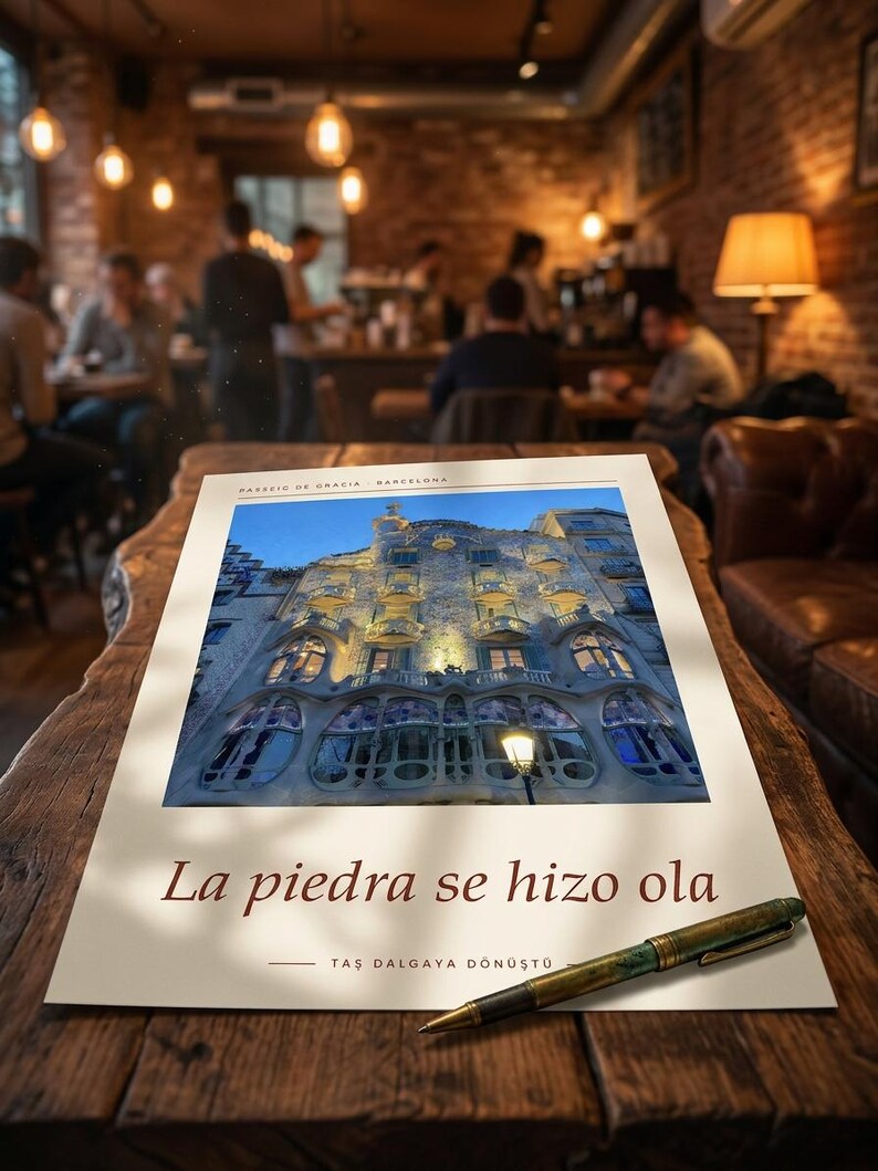 Impresión fotográfica de Casa Batlló / Barcelona España Arte mural / Cartel de viaje de Gaudí / Impresión Giclée de bellas artes sin enmarcar imagen 6