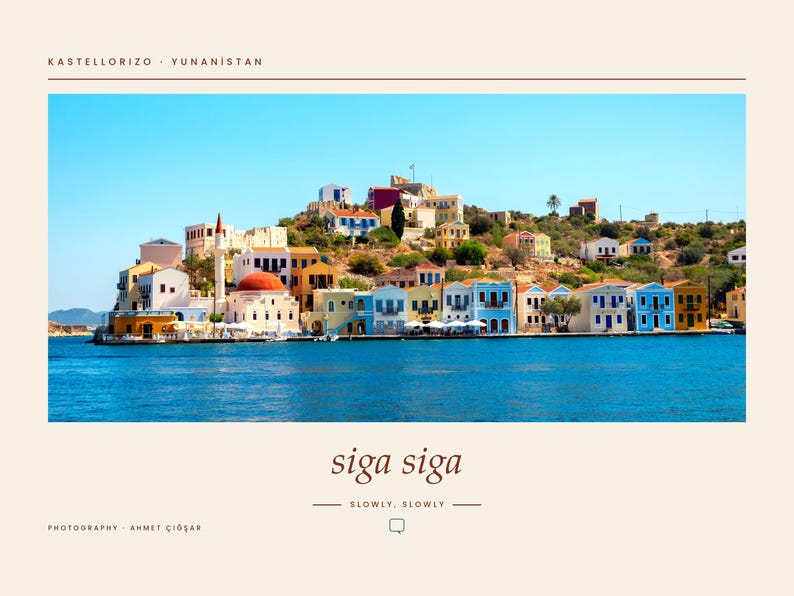 Kastellorizo Greece Photography Print | Colorful Greek Island Wall Art | Mediterranean Coastal Poster | Unframed Fine Art Giclée Print Bild 1