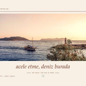 Kaş Sunset Photography Print | Antalya Turkey Coastal Wall Art | Mediterranean Sea Poster | Unframed Fine Art Giclée Print image 1